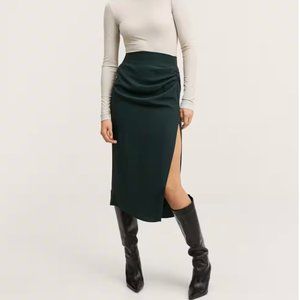 Mango vent midi skirt - xs